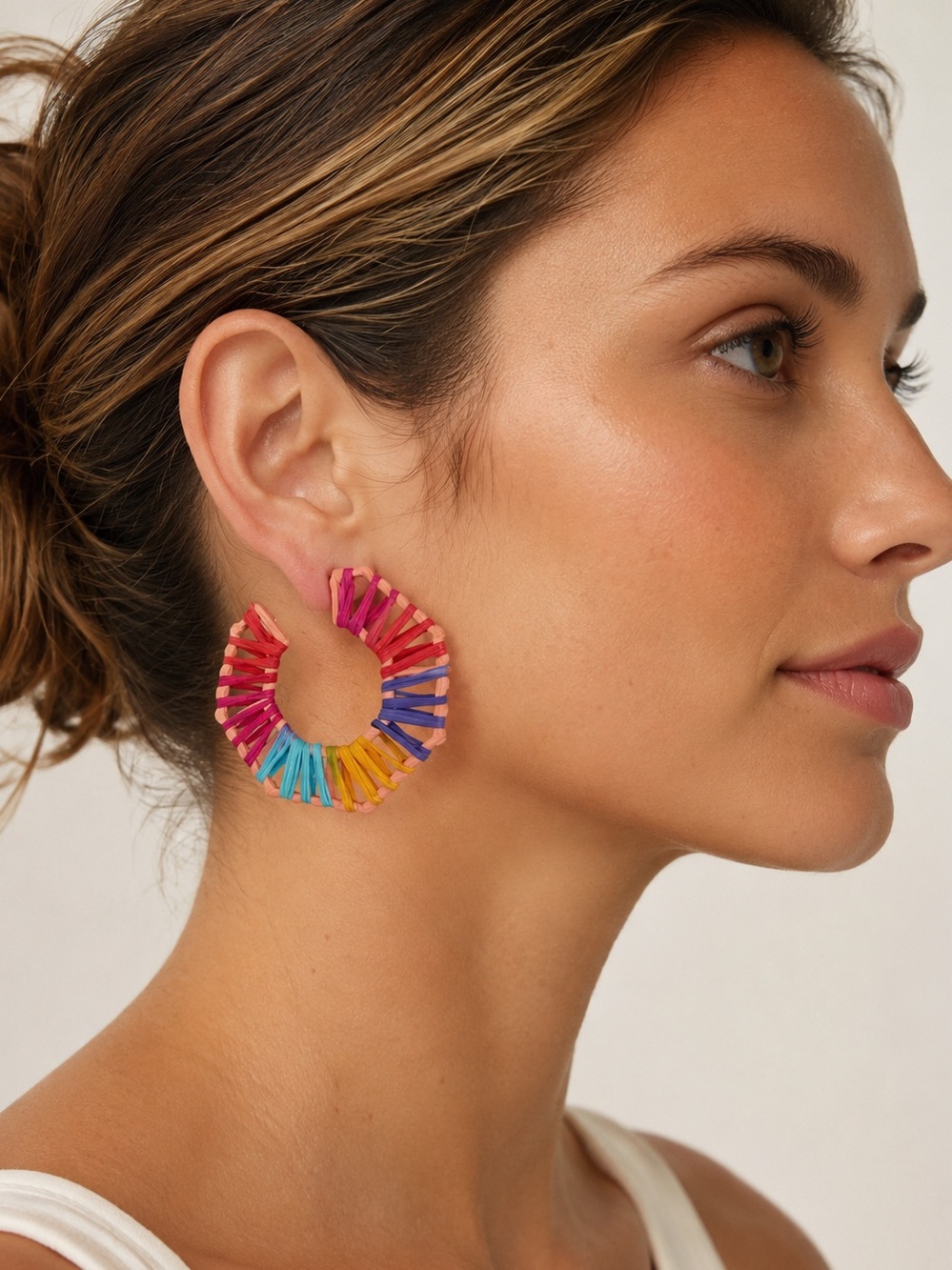 Multicolor rattan lightweight hoops